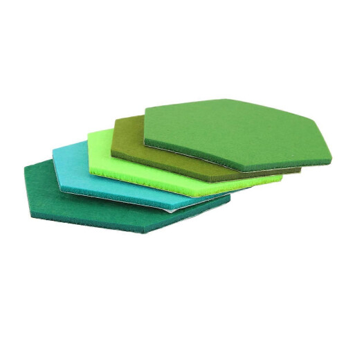 5pcs Hexagonal Felt Board 3D Wall Stickers Multifunctional Home Message Board 1