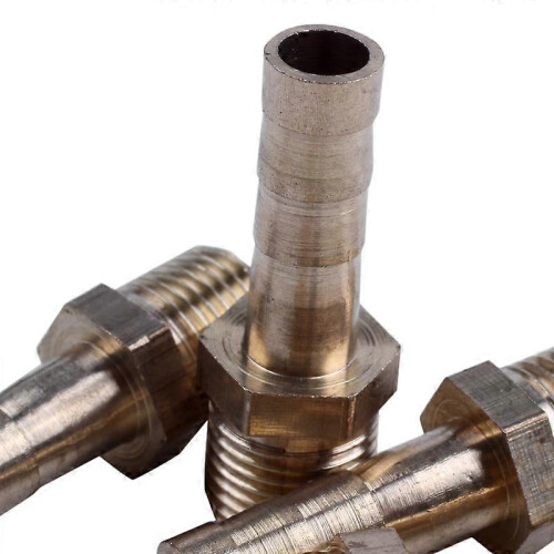 4pcs Gold 1/8BSP Male Thread Brass Hose Barb Coupling Connector 1