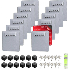12 Pieces Adhesive Picture Hangers No Drilling Adhesive Picture Hangers Photo And Mirror Holders Adhesive Picture Hanger For Hanging Mirrors Or P