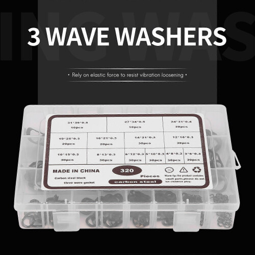 320pcs Carbon Steel Compression Wave Spring Washers (Rotary Shaft) 2