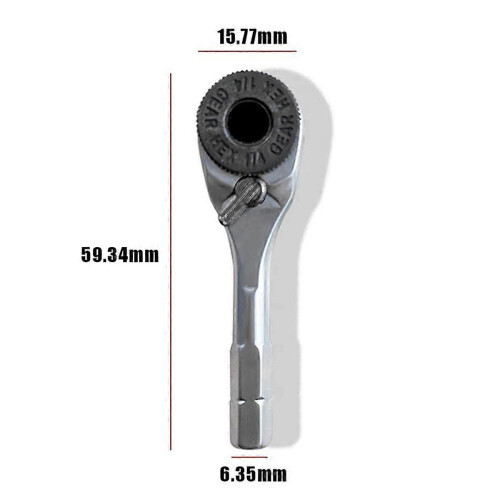 1pc 1/4-inch 6.35mm Hex Quick-release Ratchet Torque Wrench EDC Tool 2
