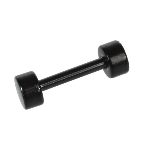1 Pair Men's Barbell Titanium Steel Stud Earrings 2