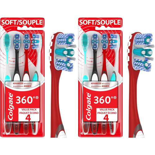 Colgate Colgate 360 WhiteningSoft Toothbrush 1Count, 8Pack