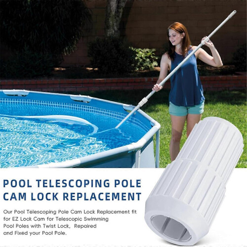 2 pcs pool telescopic pole cam-lock replacement compatible with EZ Lock swimming pool poles 1
