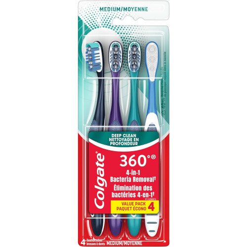 Colgate Colgate Adult Toothbrushes Medium Bristles 4 Pack