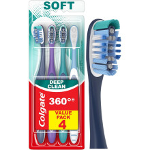 Colgate 360 Deep Clean Soft Toothbrush 4 Count