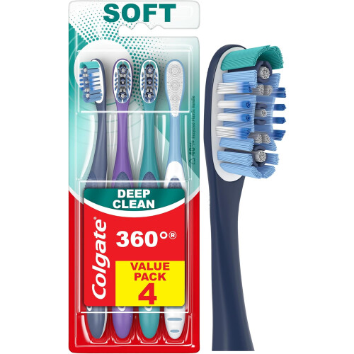 Colgate Colgate 360 Deep Clean Soft Toothbrush 4 Count