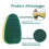 1pc Dish Wand, 7pcs Replacement Sponge Heads compatible with Kitchen, Sink, Bathroom 5