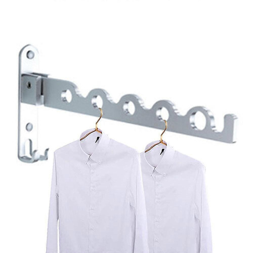 Dryer Rack Folding Wall Mount Clothes Hanger -silver 1