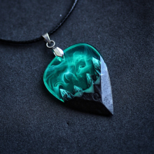 Chitara tactilă luminoasă Pick rășină epoxidică Pick chitară Pick Northern Lights colier chitară bas Pick