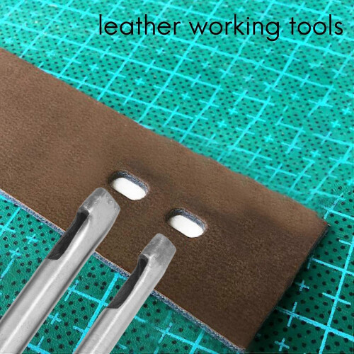 5pcs Oval Leather Hole Punch Set 4x6mm compatible with Leatherwork 2