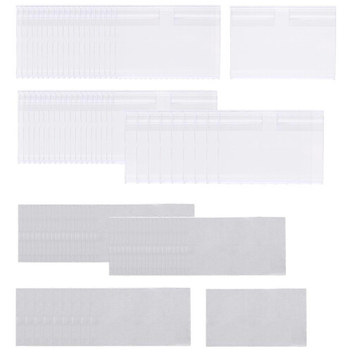 50pcs clear plastic label holders compatible with storage containers 1