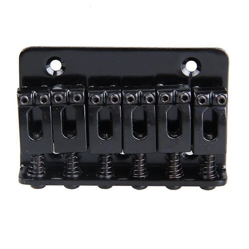 6pcs 65mm Saddle Hardtail Bridge Top Load Electric Guitar Bridge (Black) 1