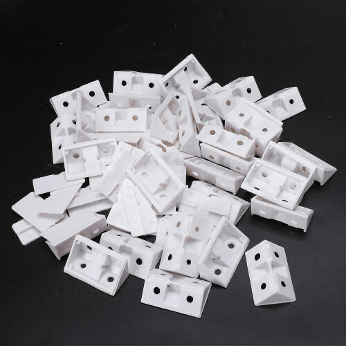 30pcs 90-Degree Plastic Corner Brackets for Shelf and Cabinet 1