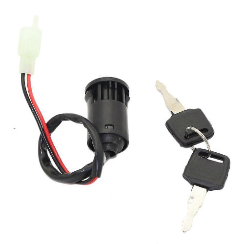 1 Set 2-Wire ATV Ignition Key Universal Starter Switch Lock compatible with ATV Go-Kart 1