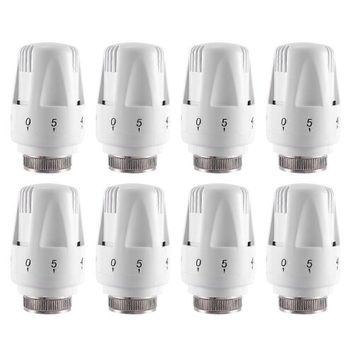 8pcs Thermostatic Valve Replacement Head compatible with Radiator Valve 1