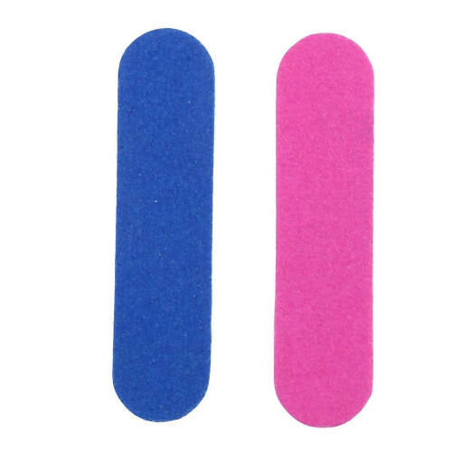 100pcs Two-tone Wooden Mini Nail Files, 180/240 Buffer Sanding Manicure Tools 2