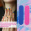 100pcs Two-tone Wooden Mini Nail Files, 180/240 Buffer Sanding Manicure Tools 5