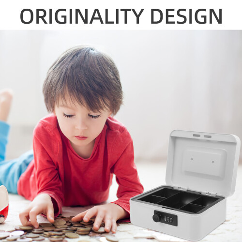 À Monnaie Métal Blanche Avec Serrure Pour Maison 2