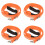 4Pièces LED Lumineuses Orange, Multiples Usages, Ajustables 4