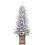 Flocked Flash Basin Tree 4FT 100 LEDs 396 Tips Plastic Base 1