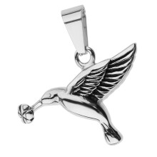Rozsdamentes acél kolibri hamvasztási medál