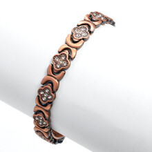 Magnetarmband von Clover (3800 Gauß) mit Zirkonia