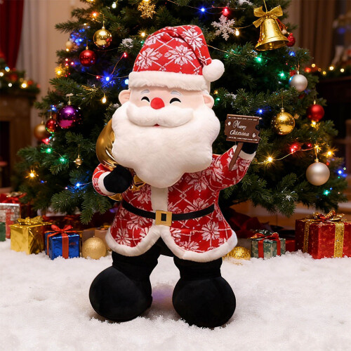 Pluche kerstman - Zachte feestelijke pop, 1 stuk