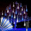 LED φώτα Meteor Icicle για εξωτερικούς χώρους12 ιντσών10 σωλήνες240 LED 1