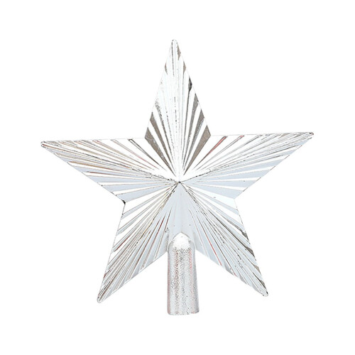 Christmas Tree Topper Star Silver 7.87 Inch