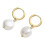 Baroque Pearl Earrings Gold Dangle Studs 1