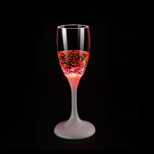 Copas de champán con luz LED, aptas para uso alimentario, 125 ml, 6 colores