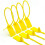 (Yellow) Plastic Tamper Seals, 100 Pcs Self Locking Safety Zip Ties, Pull-Tite Safety Label for Fire Extinguishers 3