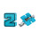 Figurină puzzle robot transformator cu numere magice 8