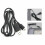 Sort USB-opladerkabel til Nintendo DS Lite 2