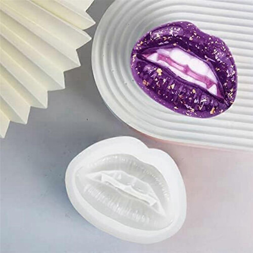 3 Pcs 3D Lips Phone Holder Resin Mold, UV Epoxy Silicone Casting Mold 2