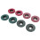 Conjunto de 8 discos de lixa flap de fibra de nylon de 4 polegadas nas cores vermelha e verde, compatíveis com esmerilhadeira angular. 3