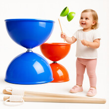 Diabolo Juggling Toy with Wooden Sticks for Kids