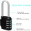long Combination Padlock with Outside Handle, 4 Position Large Padlock, Long Combination for Locker Movement 3