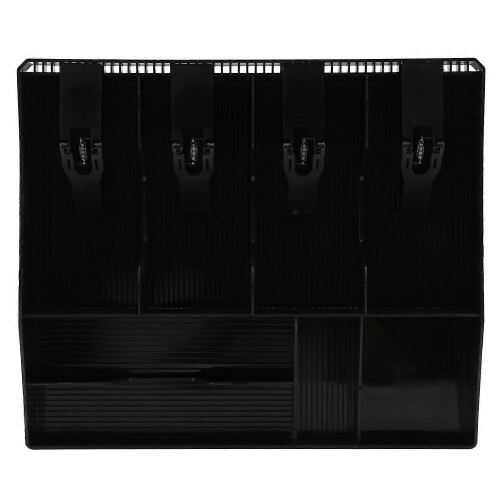 Eight Grids Cash Drawer Box with Coin Tray, Adjustable Safe Storage 2