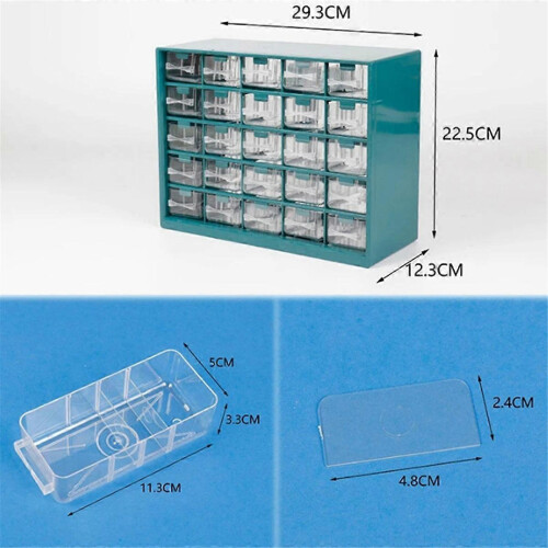 25Pc Combined Drawer Storage Cabinet Detachable Parts Box Hardware Sorting Box 1