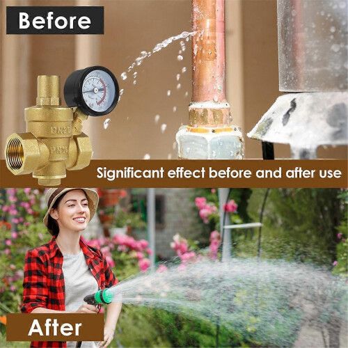3/4inch DN20 Brass Water Pressure Regulator Adjustable Relief Valve 1