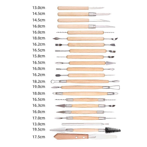(22PCS) 25Pcs Clay Sculpting Tools Kit Clay Modelling Tools Wooden Polymer Clay Tools Rubber Pottery Tools 2