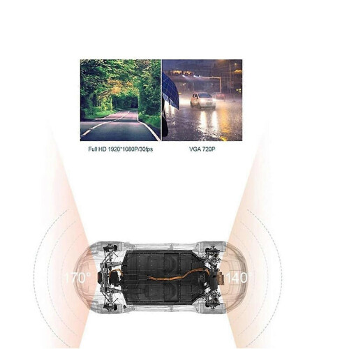 Mini Dash Cam Front DVR Video Recorder Night Vision compatible with Vehicle Car Black Box 2