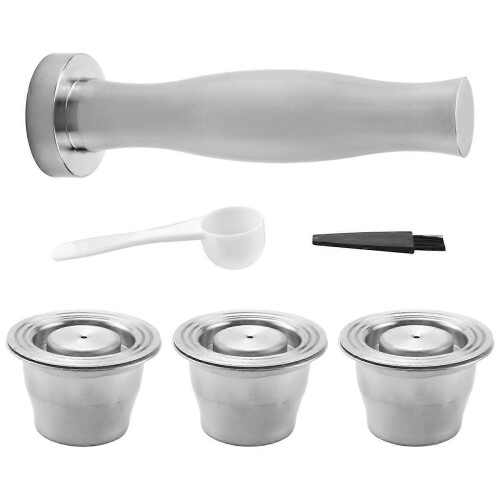 Cápsula de café espresso reutilizable y recargable de acero inoxidable 2