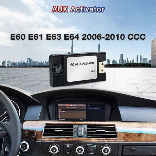 E60 Aux Activator Adapter Car Aux Audio Opening Accessory compatible with BMW E60 E61 E63 E64 CCC 2003-2010 1