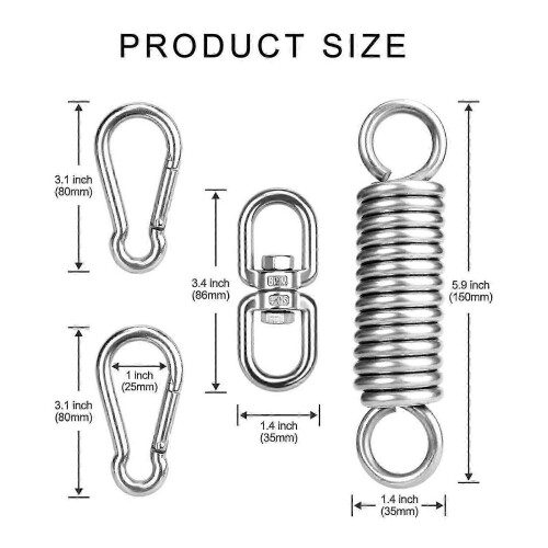 Adjustable Spring Suspensions with Torsion Hooks compatible with Swing and Rocking Chairs 2