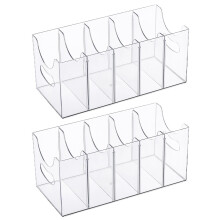 Paar robuste Gürtelhalter aus Acryl, ideal zum ordentlichen und