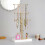 Gold 3-Layer T-Shaped Jewelry Rack Removable Solid Wood Base Ring Earring Necklace Storage Box 5