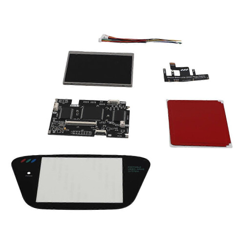 V4 IPS OGS LCD Screen Kits for Game Gear, Full Screen V4.0 Display LCD Highlight Brightness, compatible with [Game Gear] 2
